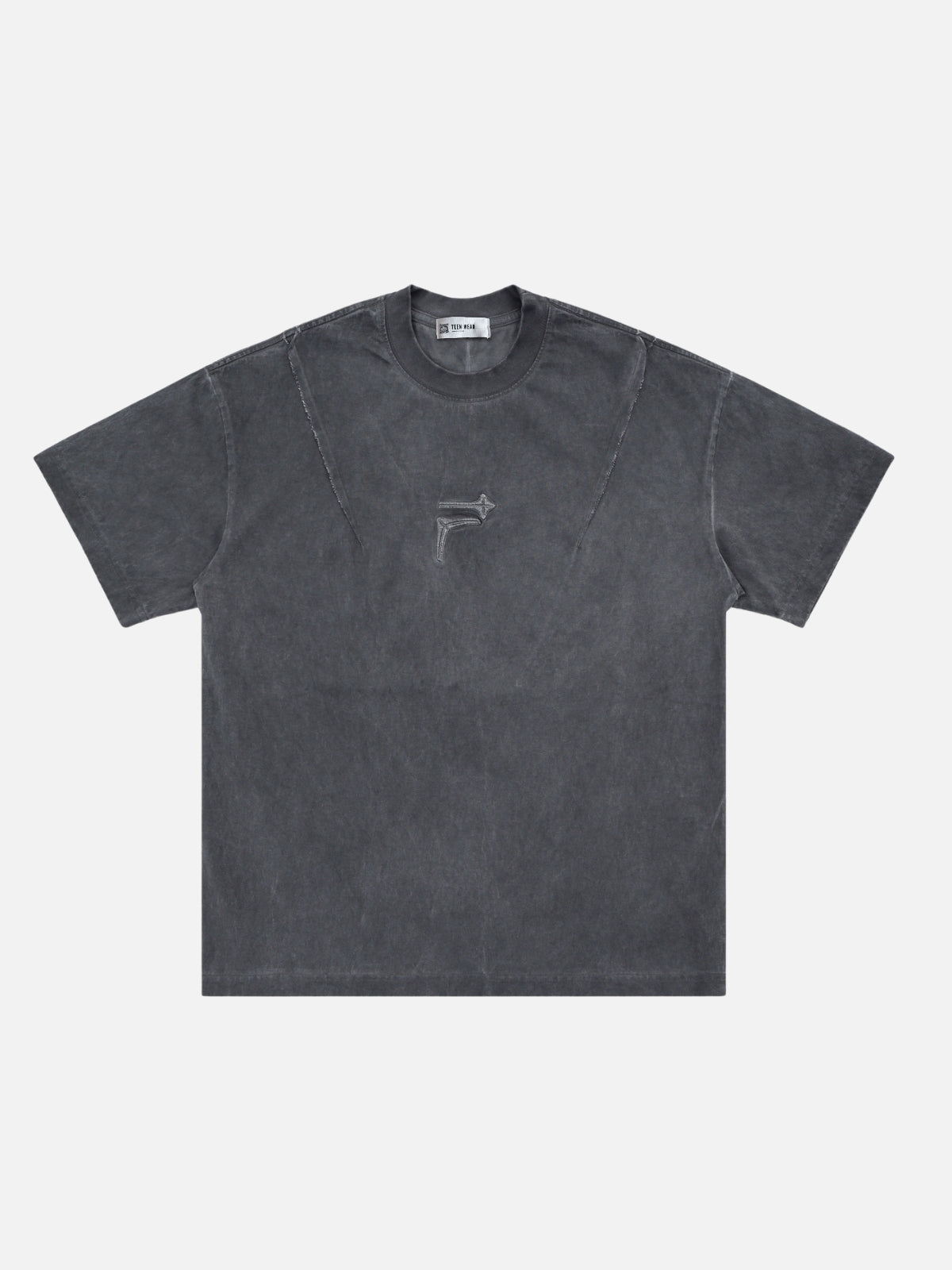 SWORDS - Oversized Embroidered T-shirt Grey | TEENWEAR.EU