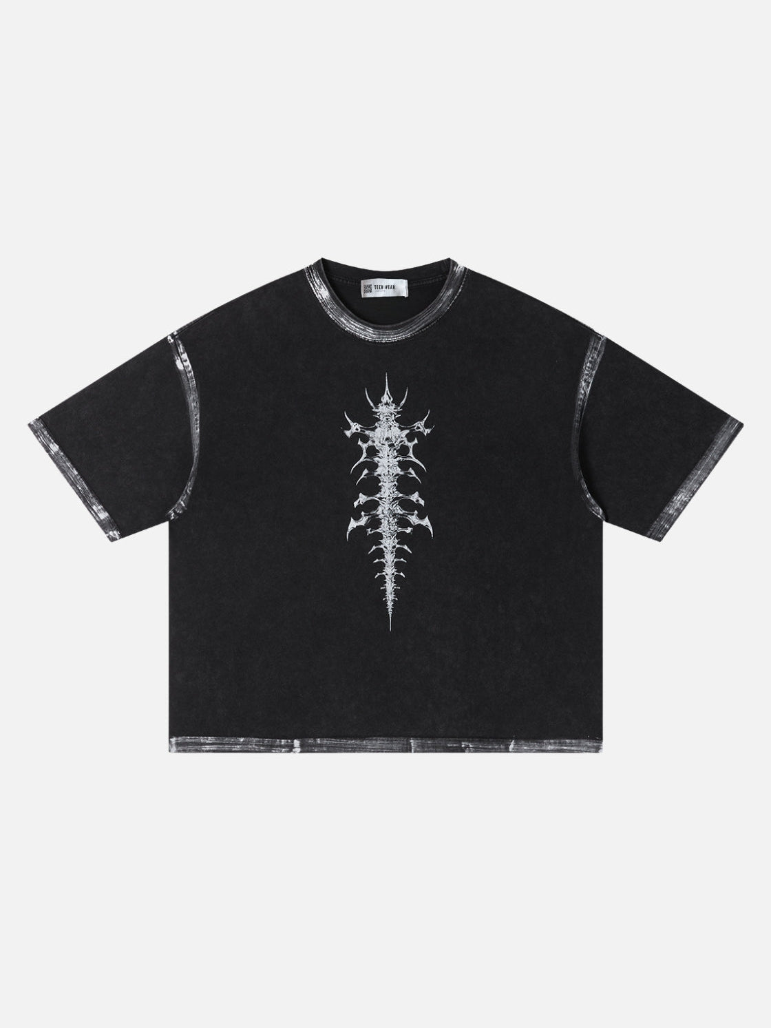 VERTEBRAX - Boxy Fit Print T-shirt Black | Teenwear.eu