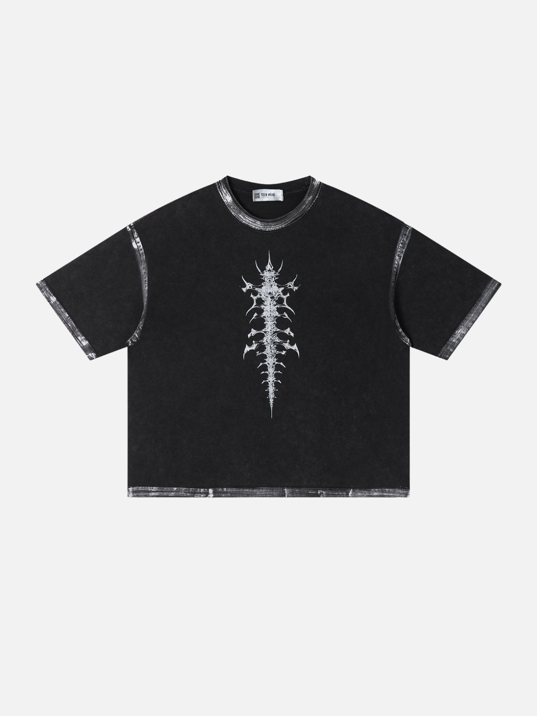 VERTEBRAX- Boxy Fit Print T-shirt Black | Teenwear.eu