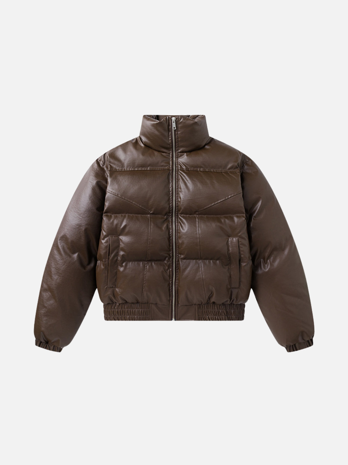 CHOKO – Leather Basic Puffer Jacket