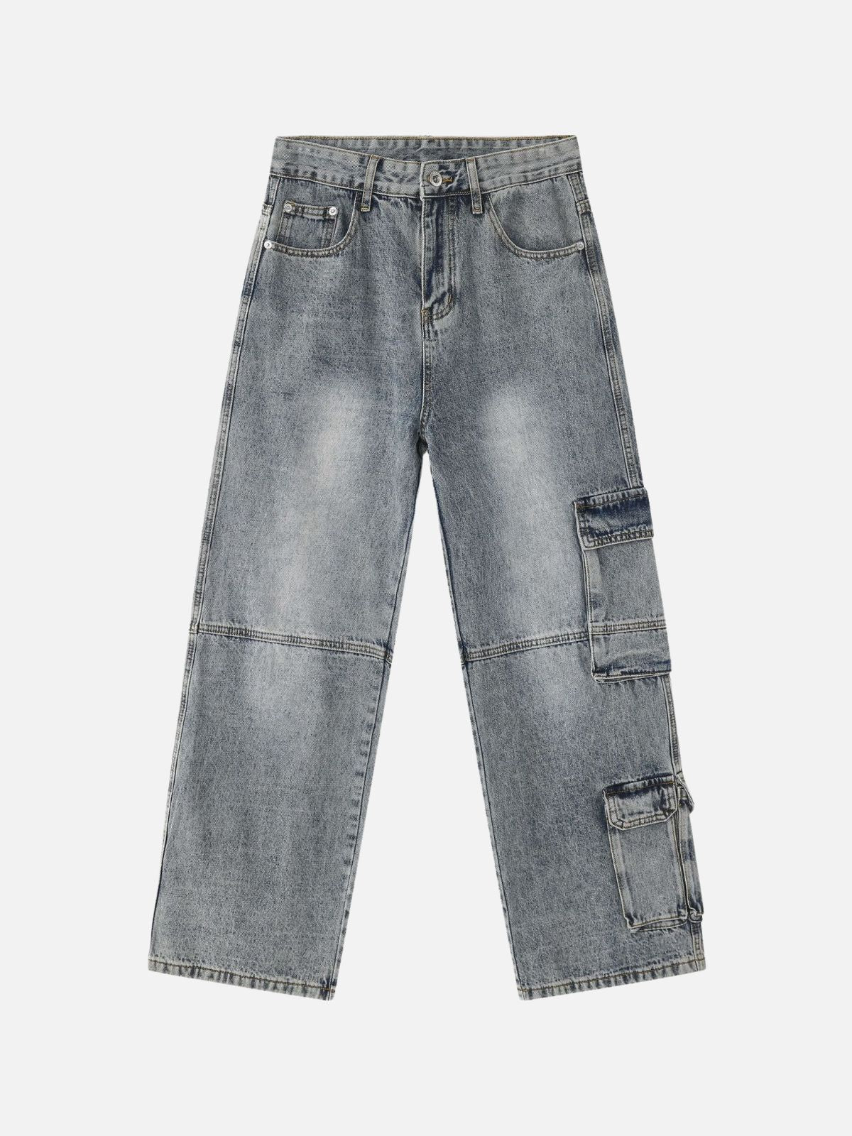 NICHE - Loose Cargo Basic Jeans Blue | TEENWEAR.EU