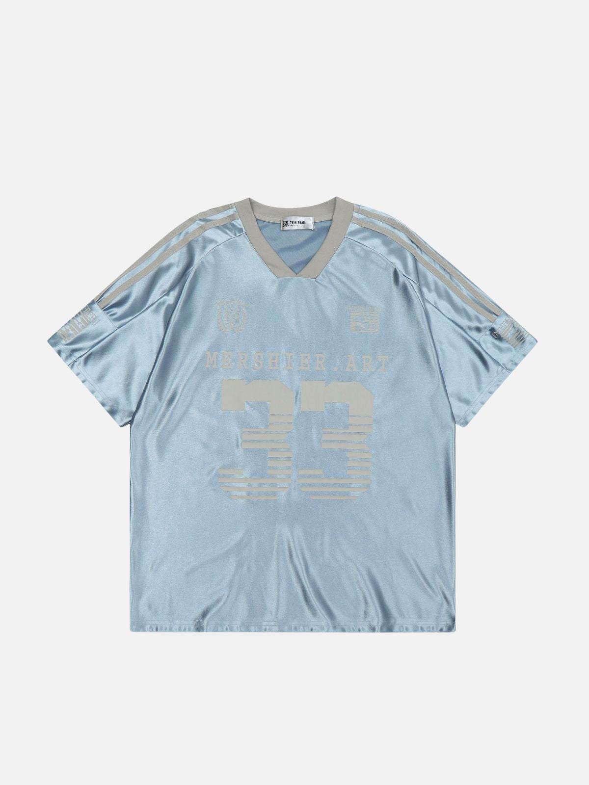 MERSHIER - Oversized Graphic Jersey Blue | TEENWEAR.EU