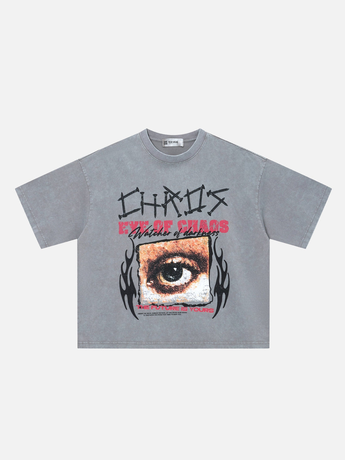 WATCHY - Boxy Fit Print T-shirt Grey | Teenwear.eu