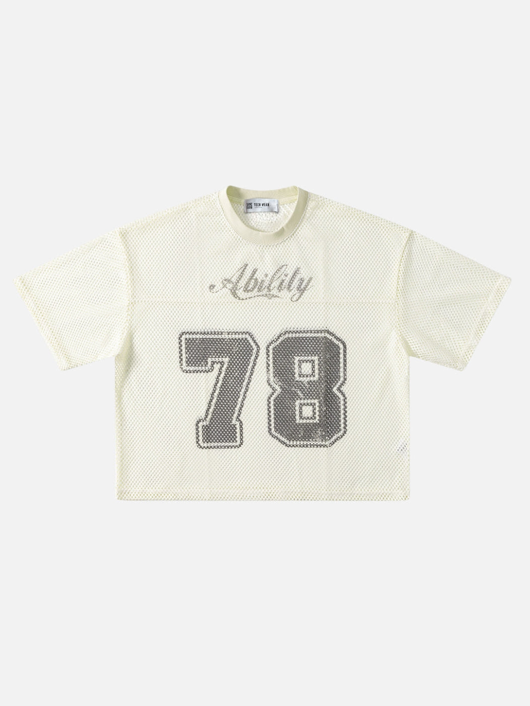 MESHZY- Boxy Fit Print Jersey White | Teenwear.eu