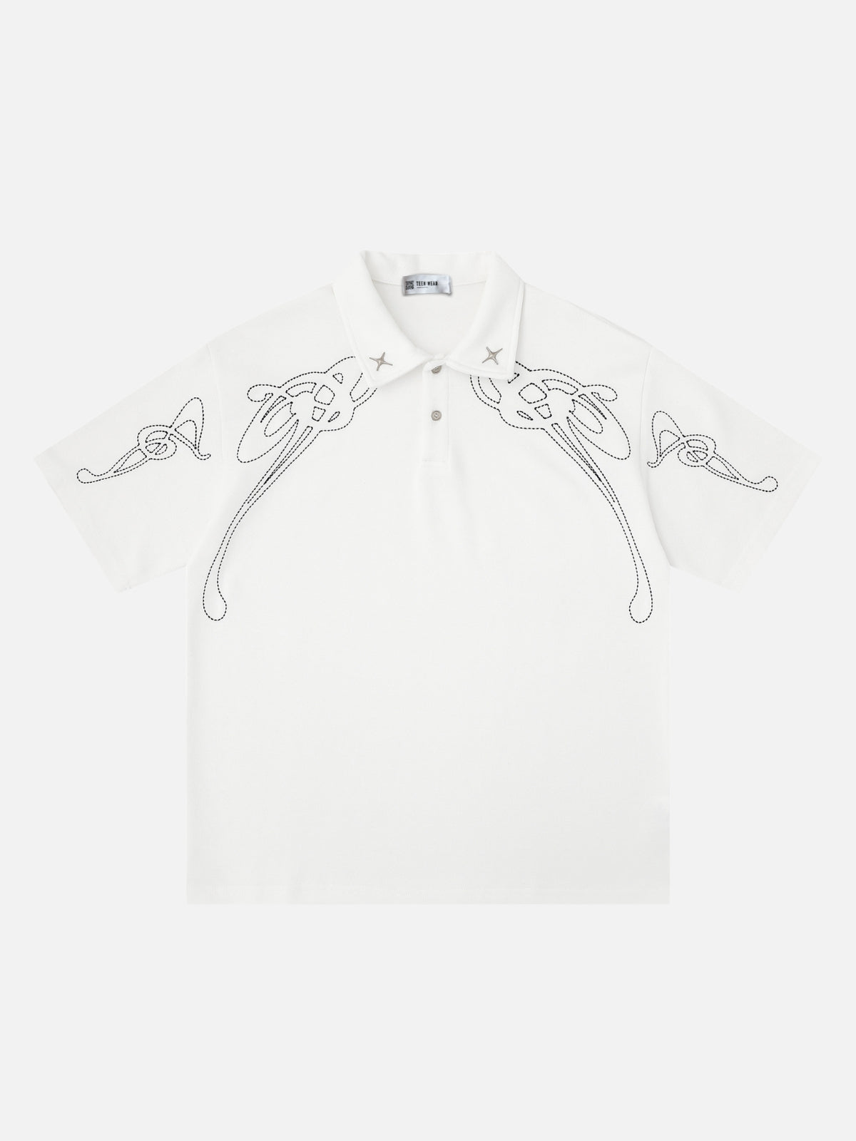 WINGY - Graphic Polo Shirt White | Teenwear.eu