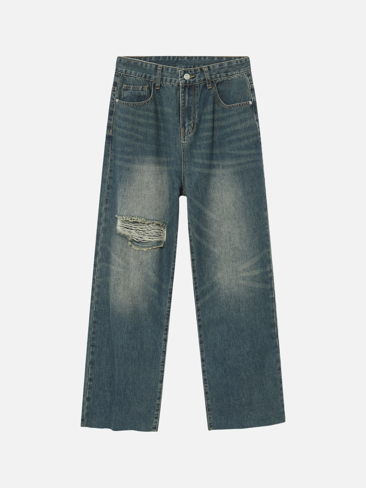 VASEL - Baggy Ripped Washed Jeans Blue | Teenwear.eu