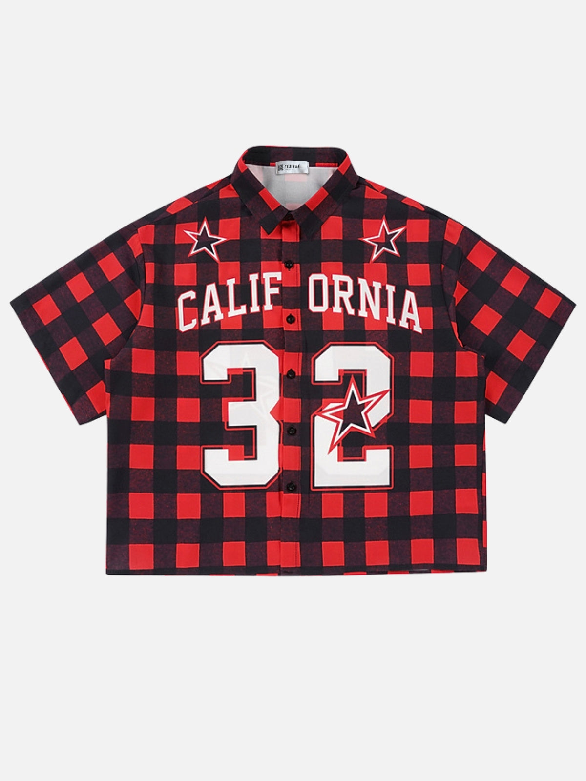 CALIFORNIA - Cropped Graphic Shirt Red | Teenwear.eu
