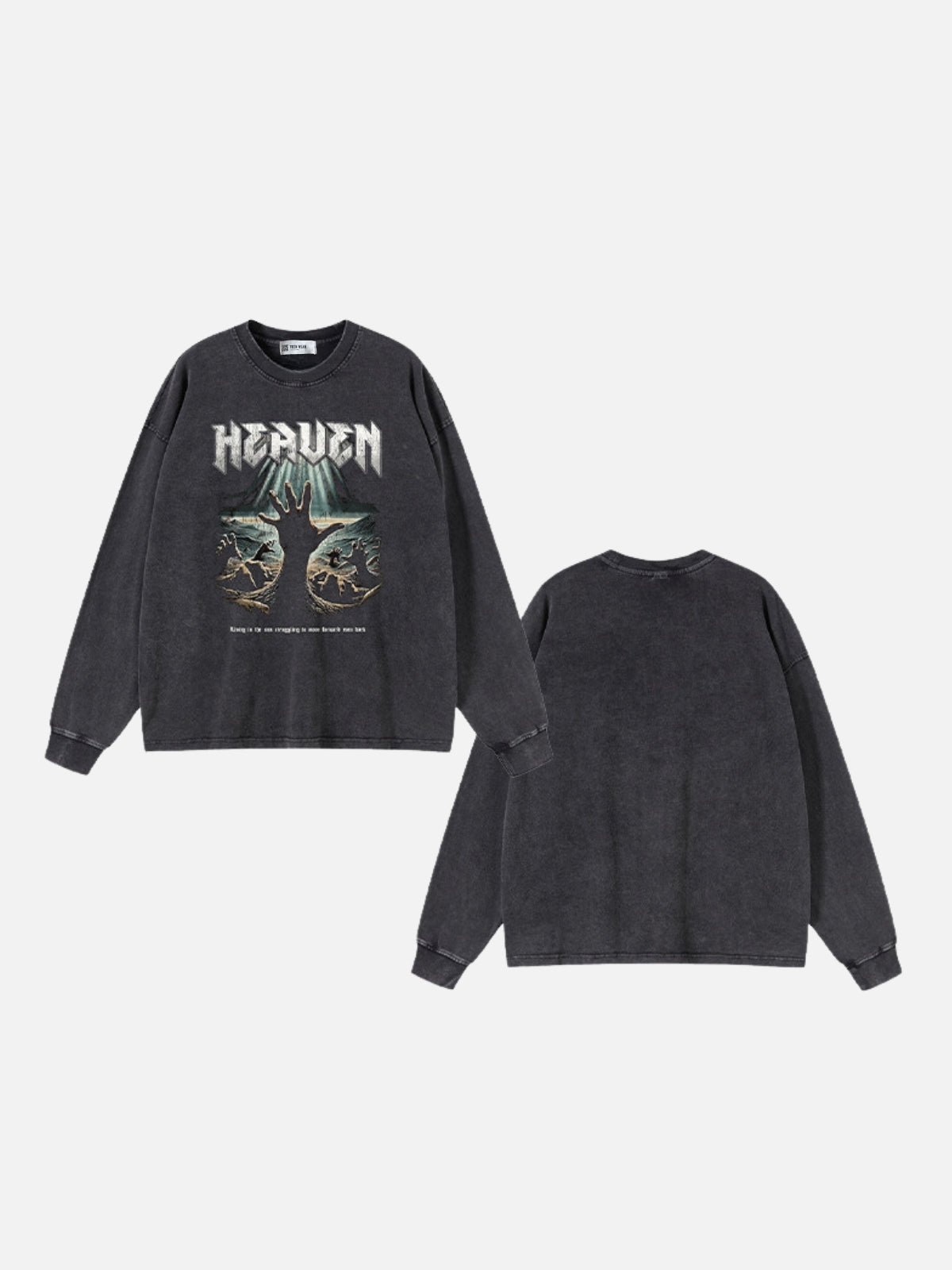 HEAVEN - Oversized Print Long Sleeved T-Shirt | TEENWEAR.EU