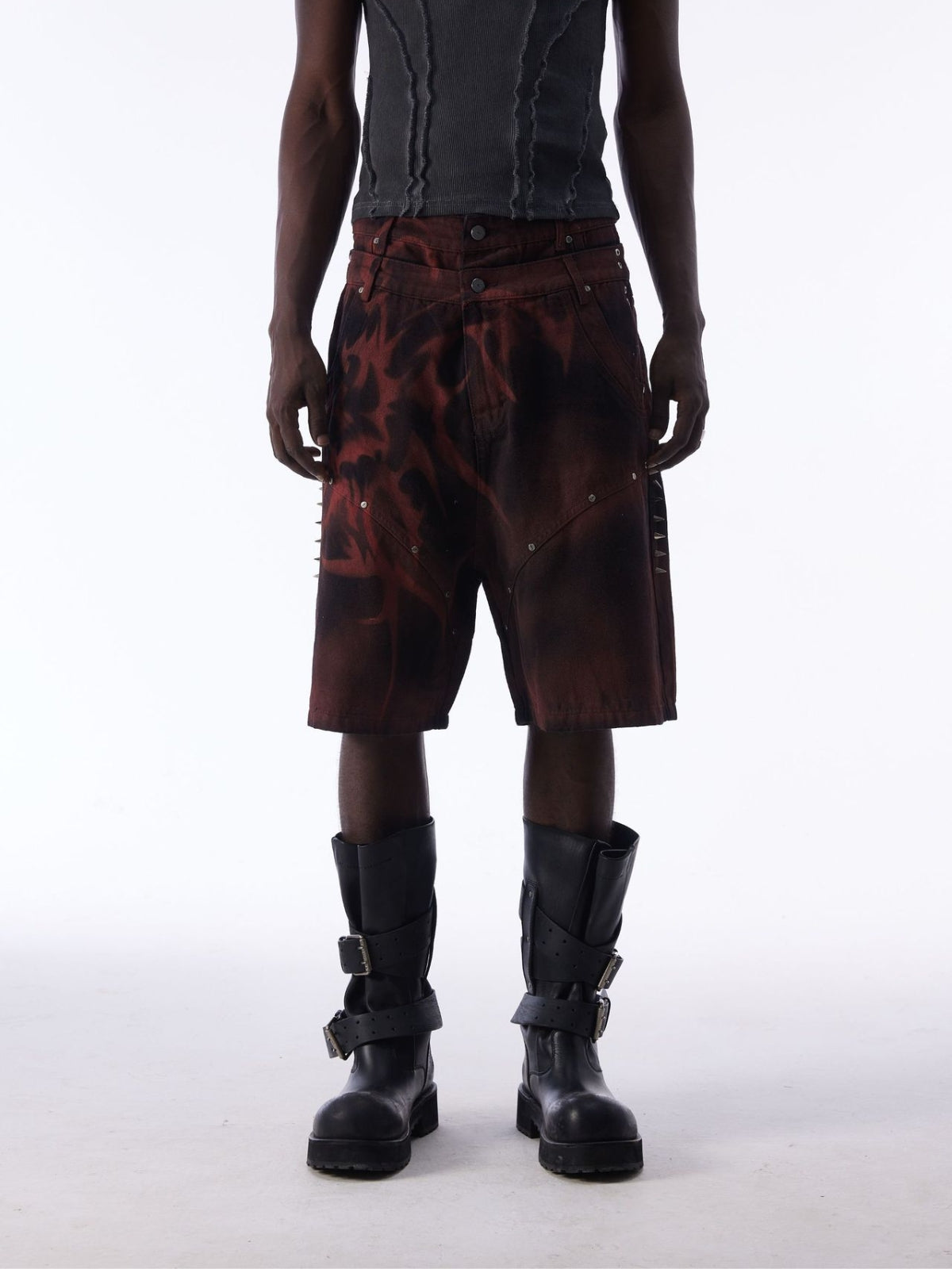 GRAFFE - Baggy Graphic Denim Premium Shorts | Teenwear.eu