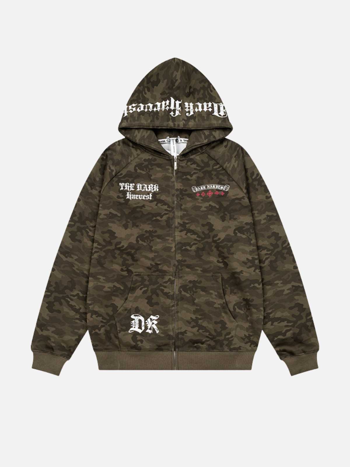 DRUKE - Oversized Graphic Hoodie Camo | Teenwear.eu