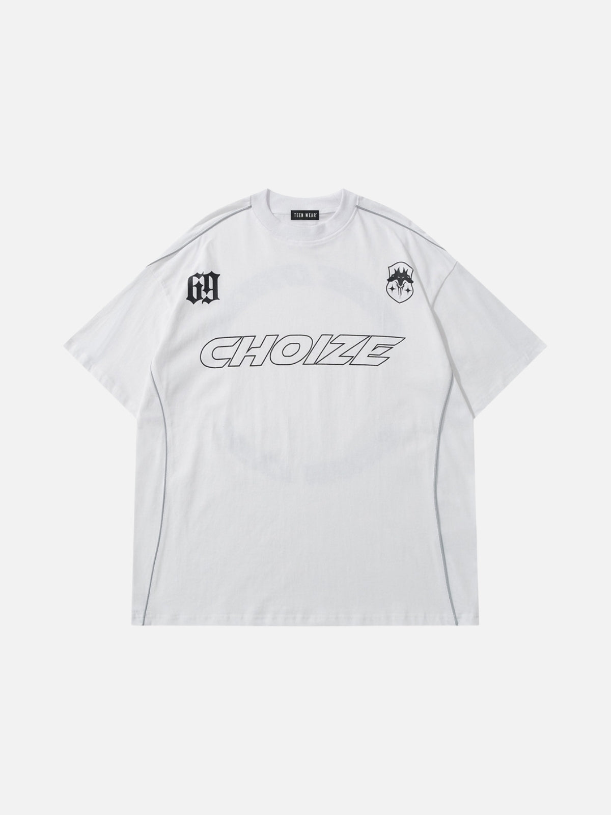 CHOIZE - Oversized Print T-Shirt White | TEENWEAR.EU
