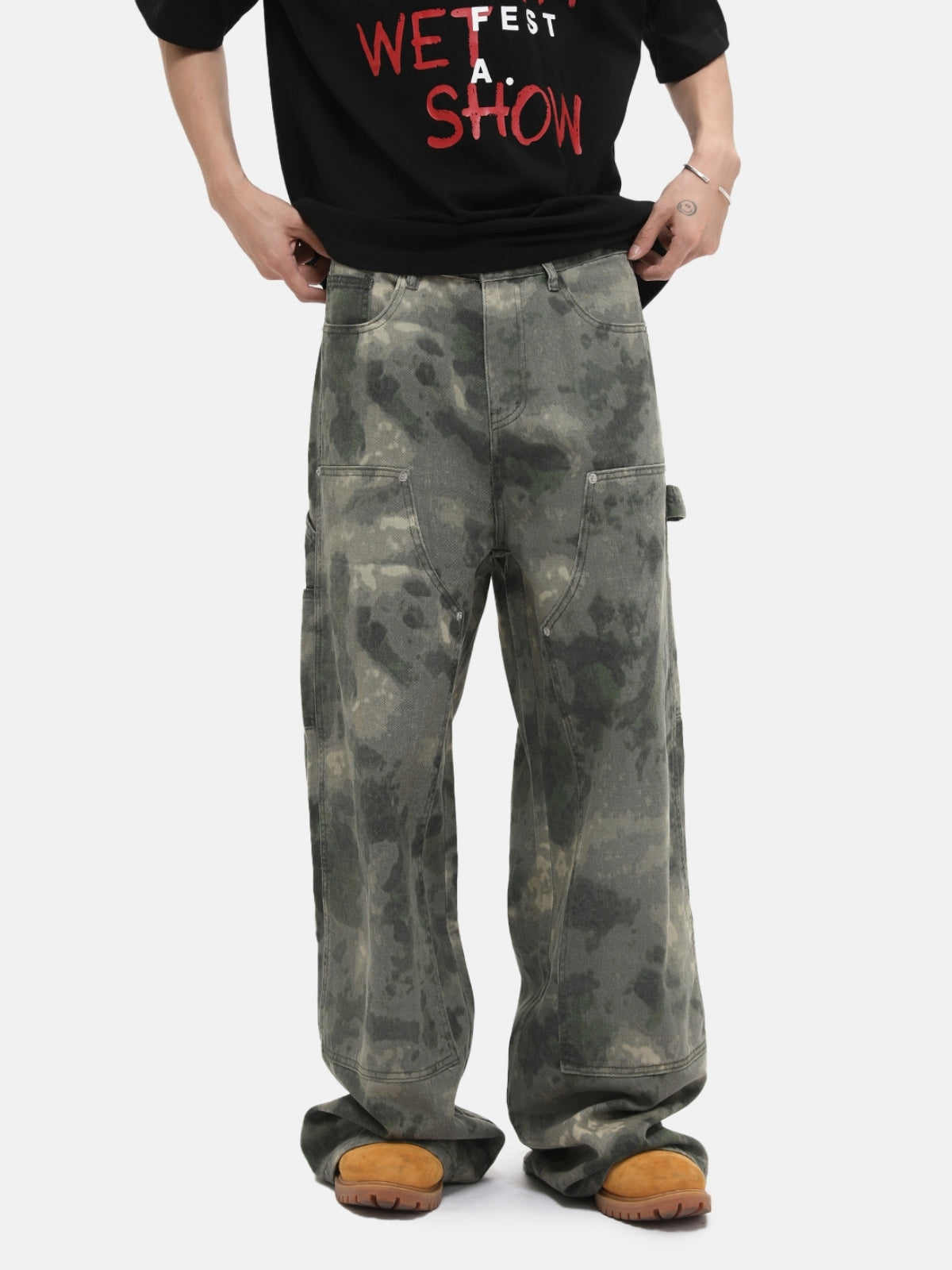 WARIES - Basic Camo Patchwork Jeans | Teenwear.eu