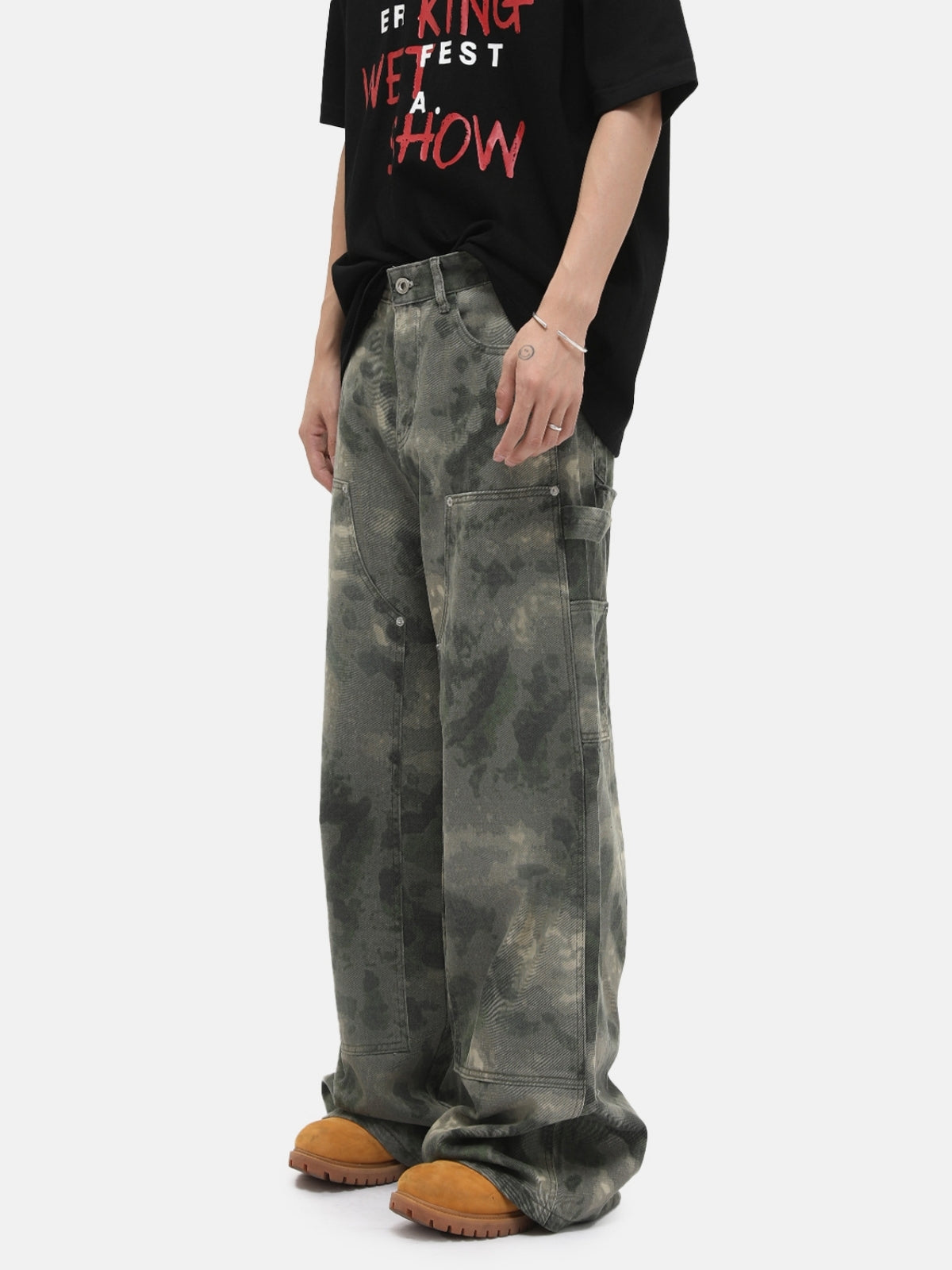 WARIES - Basic Camo Patchwork Jeans | Teenwear.eu
