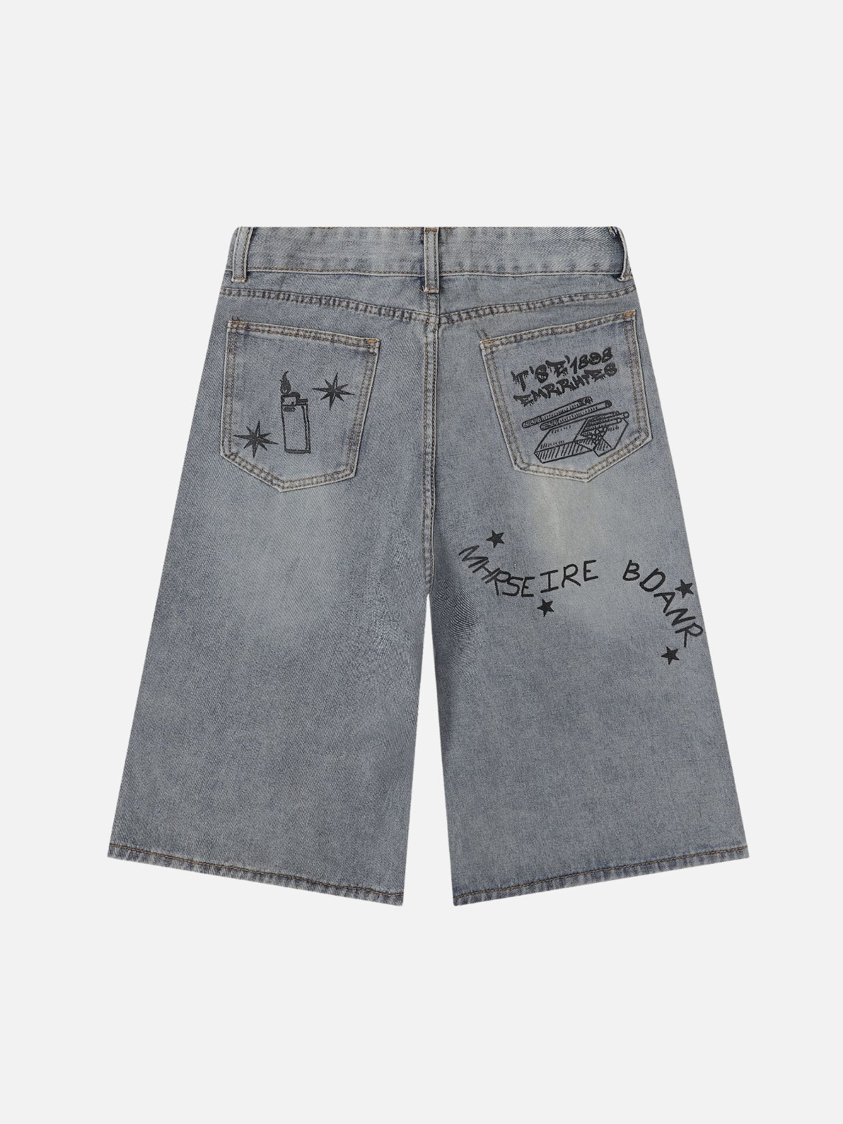 BNAG - Loose Denim Graphic Jorts | TEENWEAR.EU