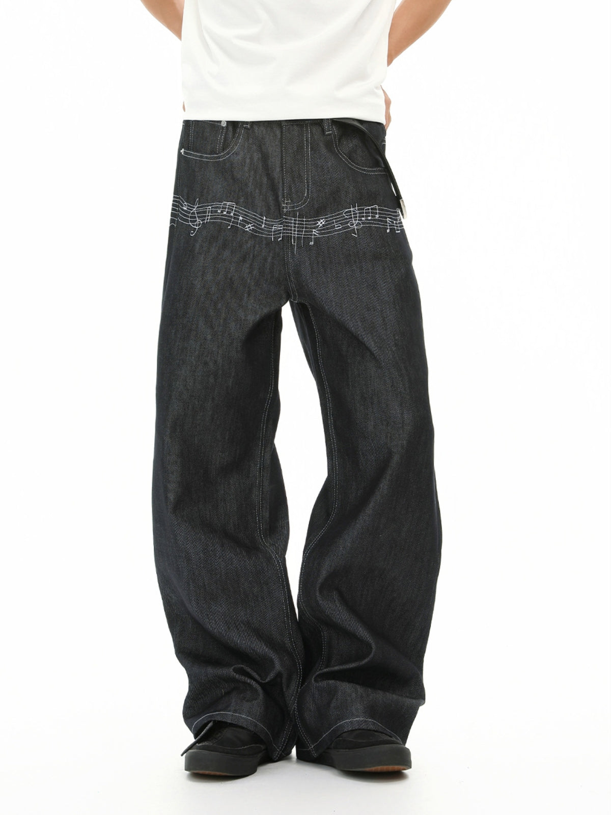 MUSICALY - Baggy Graphic Embroidered Jeans | Teenwear.eu