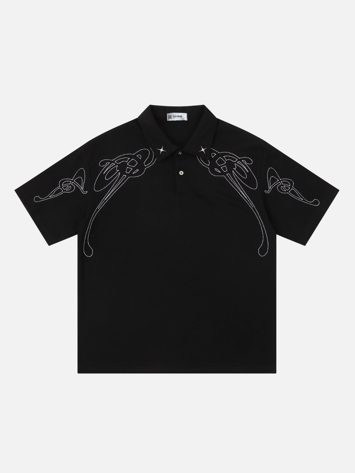 WINGY - Graphic Polo Shirt Black | Teenwear.eu
