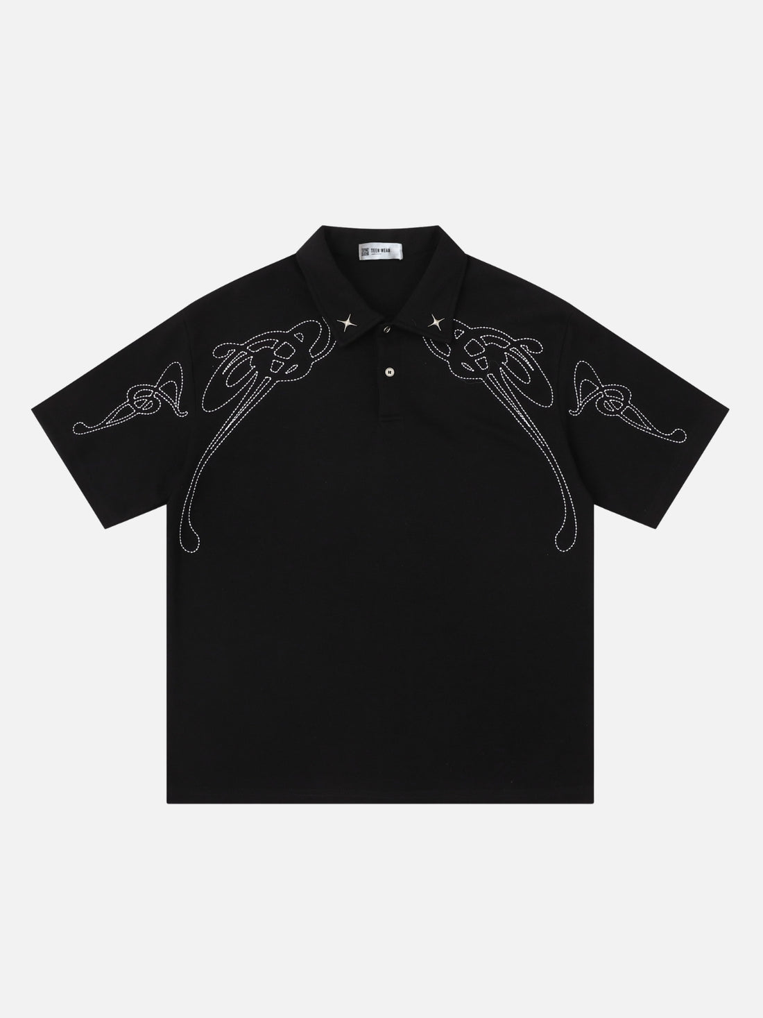 WINGY - Graphic Polo Shirt Black | Teenwear.eu