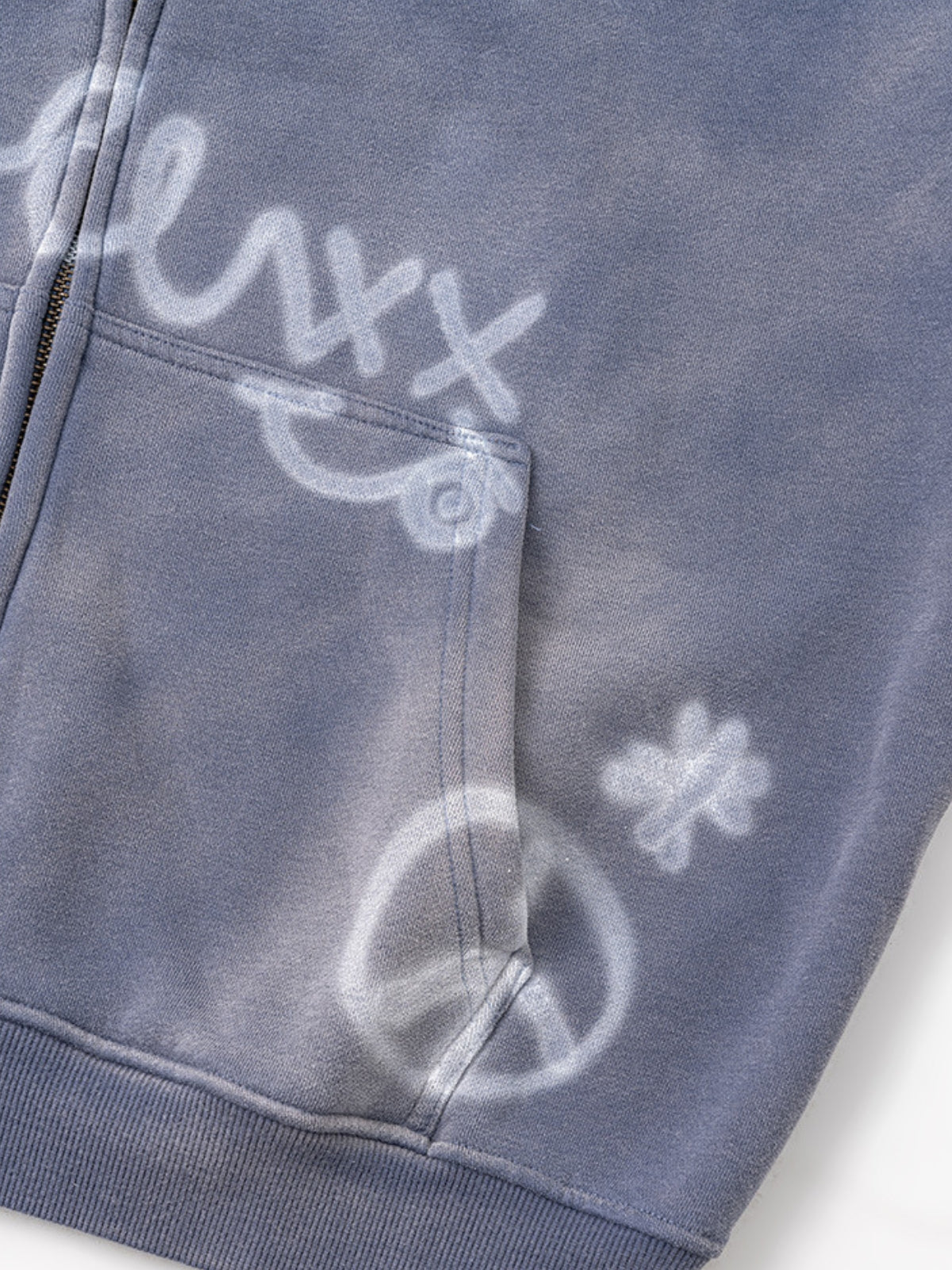 SYMBOLIKA - Oversized Print Zip Up Hoodie | TEENWEAR.EU