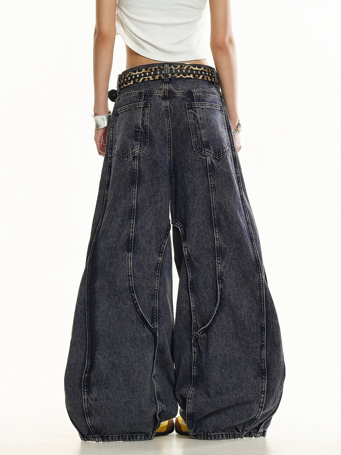 PARACHUTEE - Baggy Embroidered Jeans Blue | Teenwear.eu