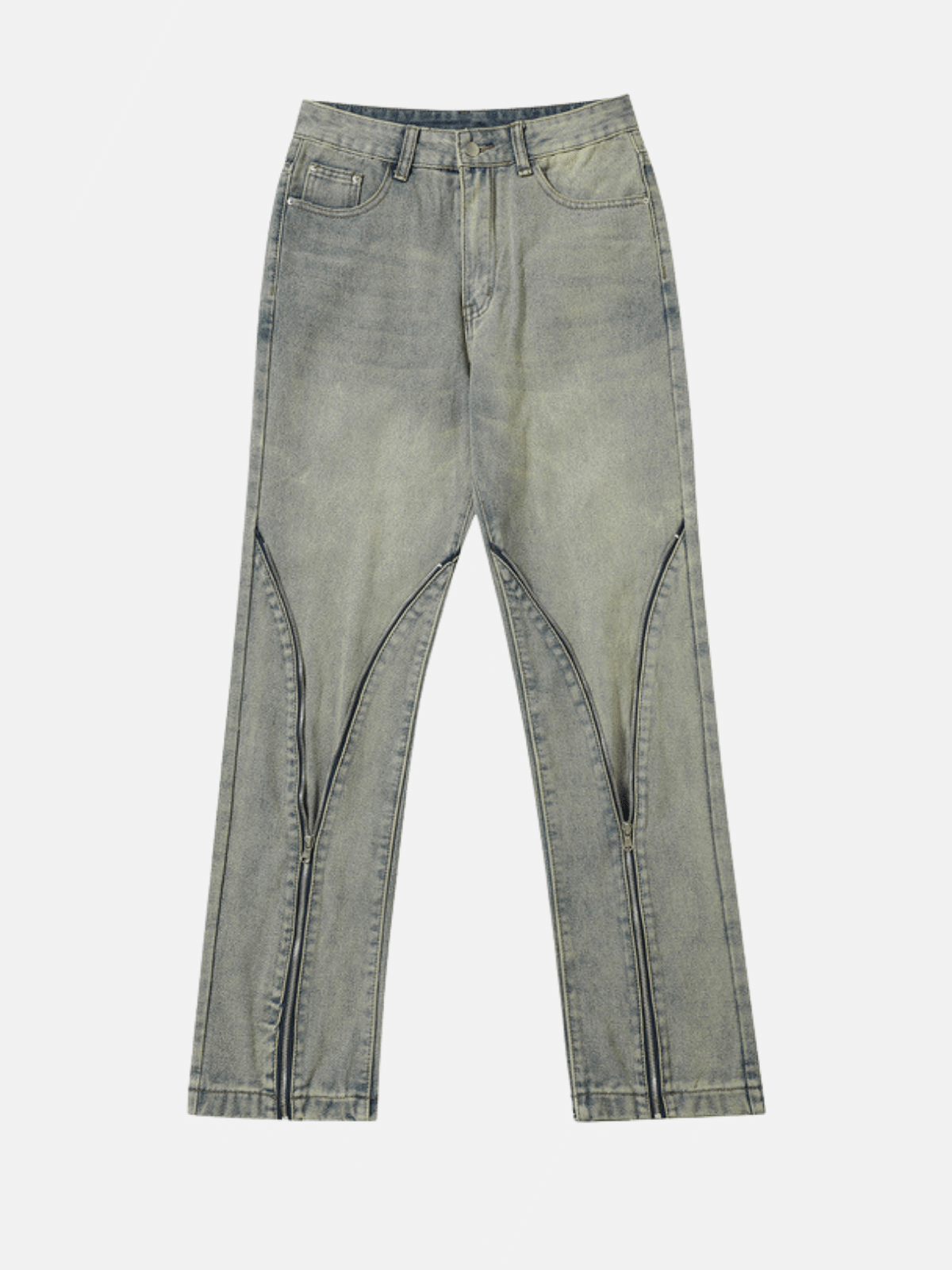 ZIPUP - Flared Zipper Jeans Blue | TEENWEAR.EU