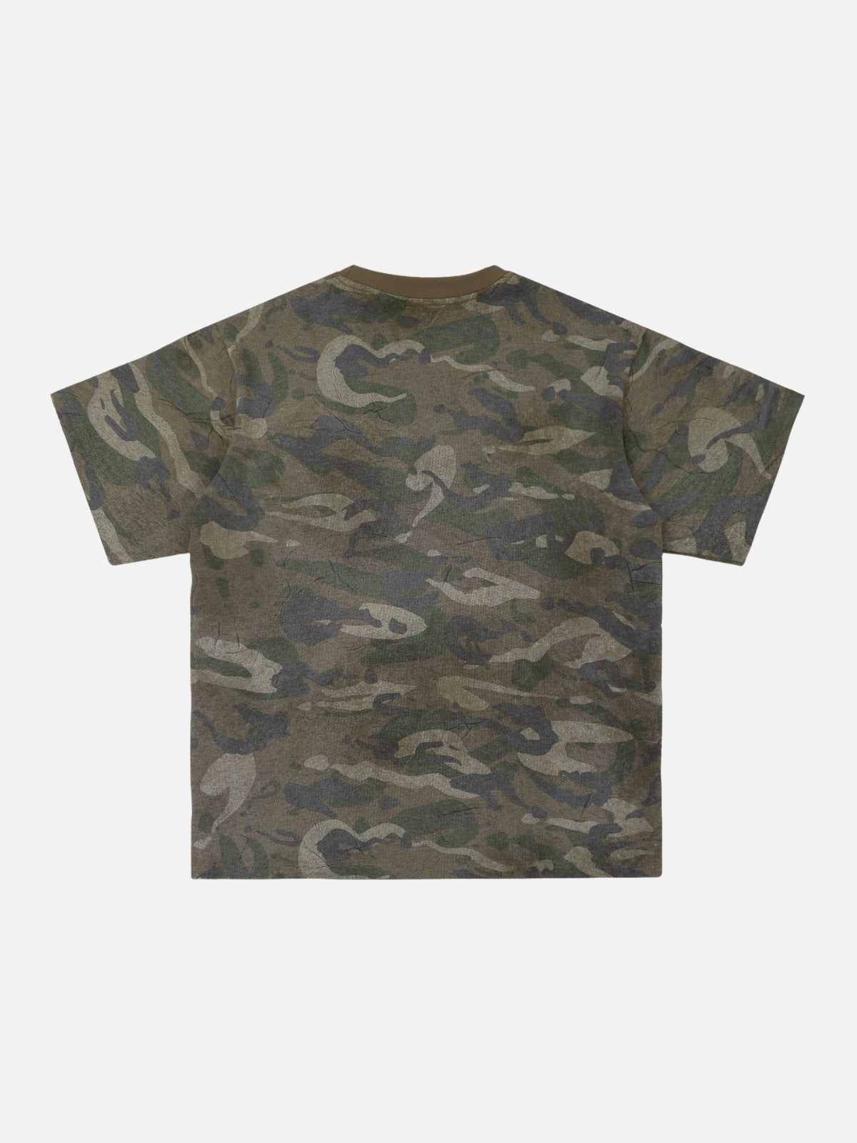 STICKERS - Oversized Graphic Camo T-Shirt