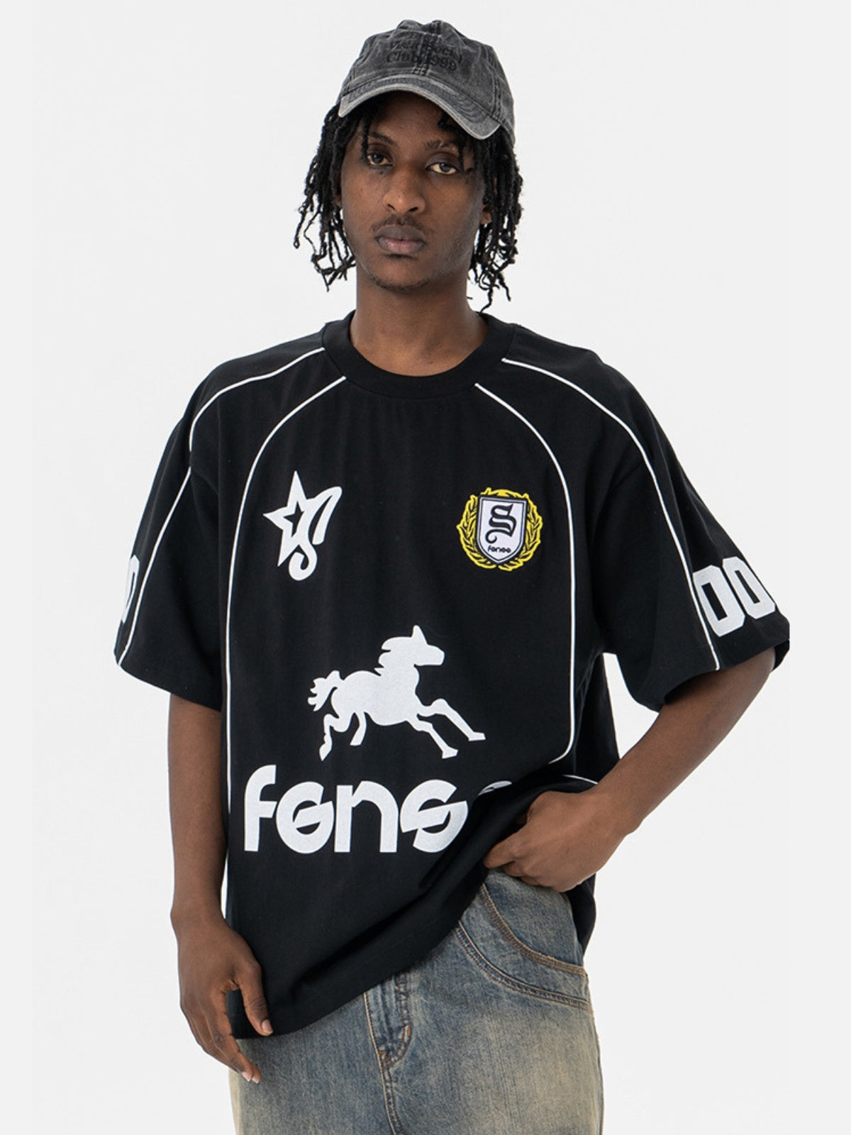 FENSS - Oversized Print Jersey T-Shirt | TEENWEAR.EU
