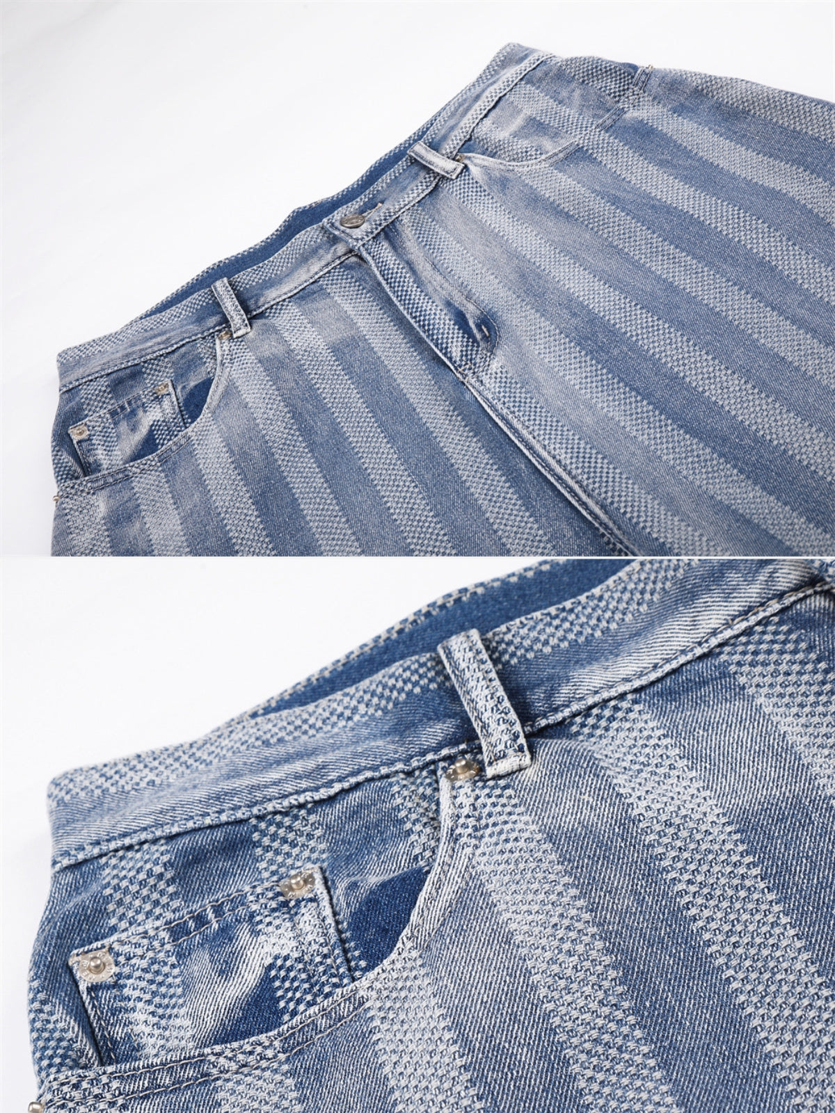 STRIPLETS - Baggy Denim Basic Jorts
