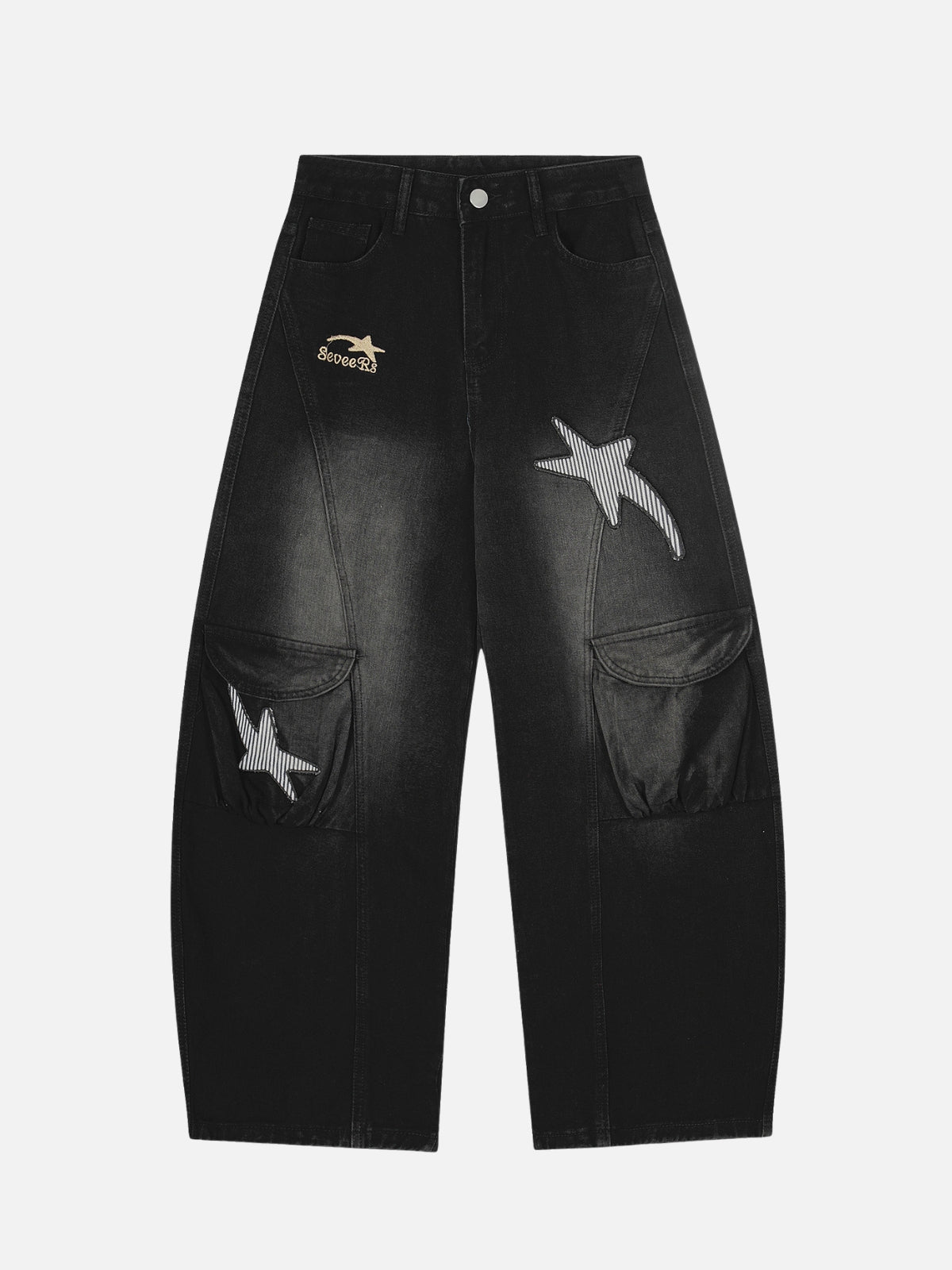 FALSTAR - Baggy Graphic Jeans Black | TEENWEAR.EU