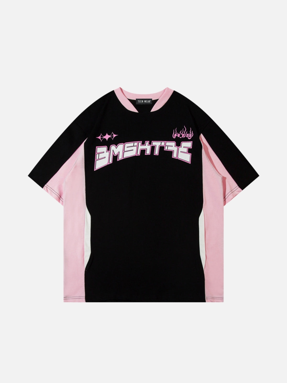 EMBESKE - Oversized Print T-Shirt Black | Teenwear.eu
