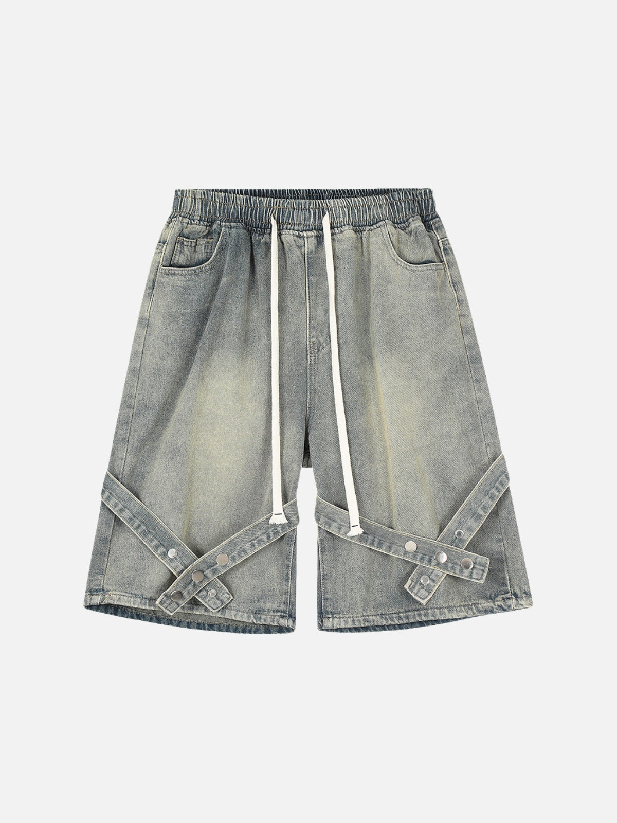 BUTTONY - Baggy Basic Denim Shorts Blue | TEENWEAR.EU