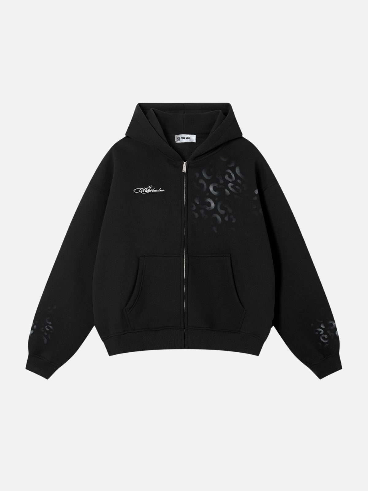 TINTY - Oversized Graphic Zip Up Hoodie