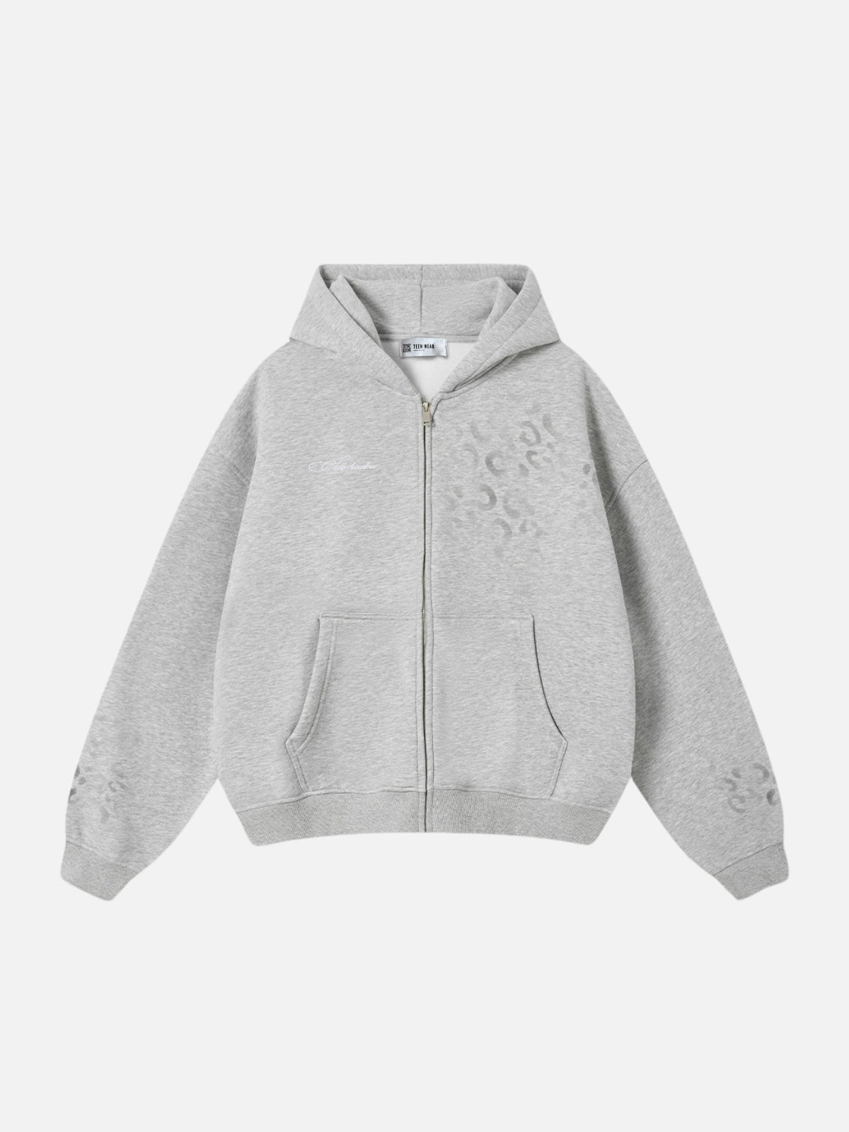 TINTY - Oversized Graphic Zip Up Hoodie