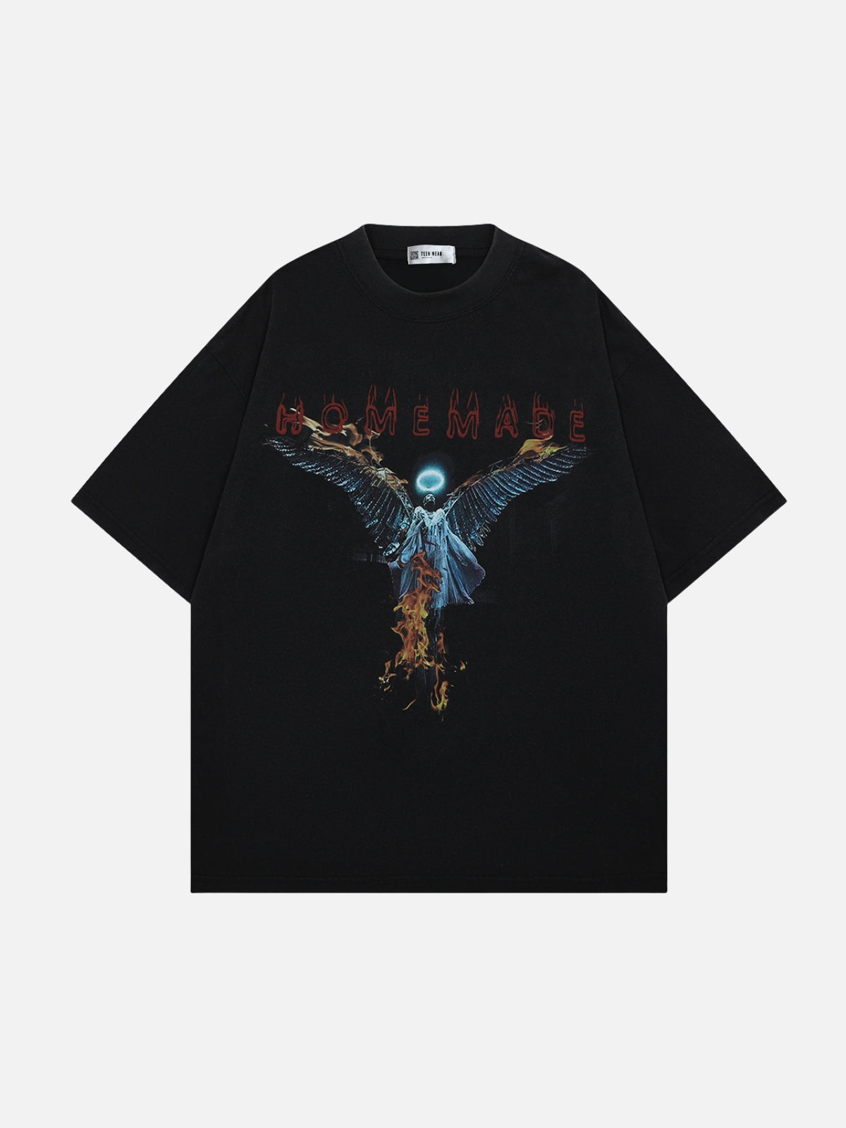 HOMEMADE - Oversized Print T-Shirt Black | TEENWEAR.EU