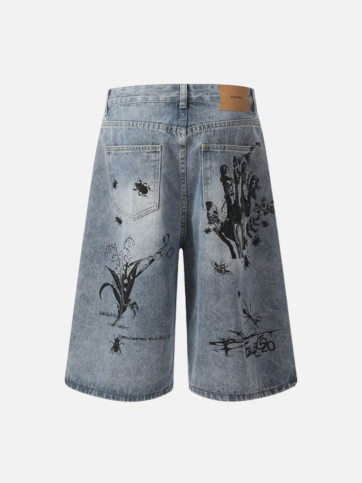 NECTAR - Loose Denim Graphic Jorts | TEENWEAR.EU