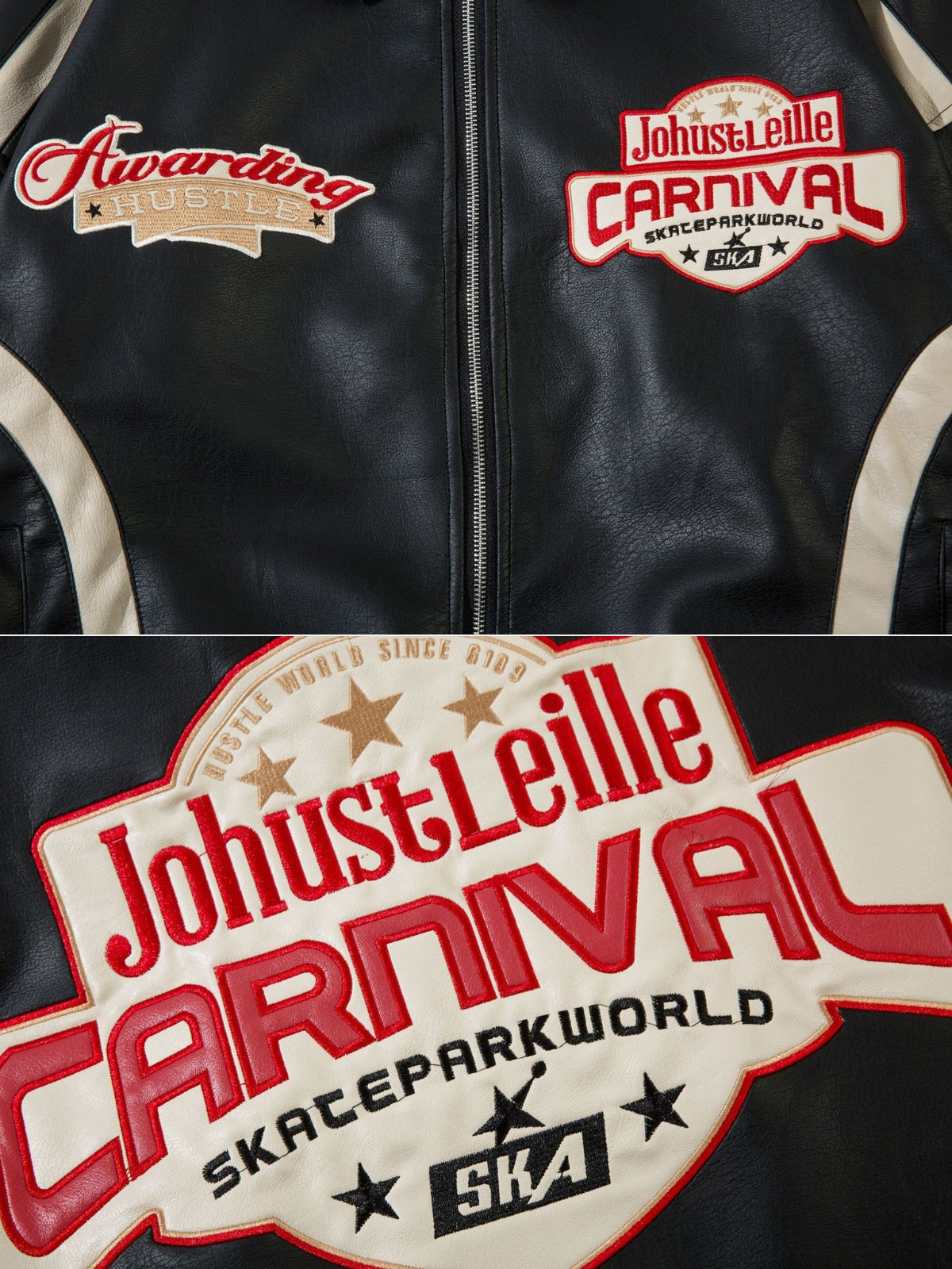 CARNIVAL - Leather Graphic Racing Jacket | TEENWEAR.EU