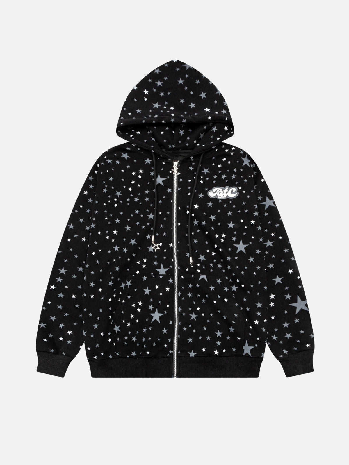 DREAMER STAR - Oversized Graphic Zip Up Hoodie Black | TEENWEAR.EU