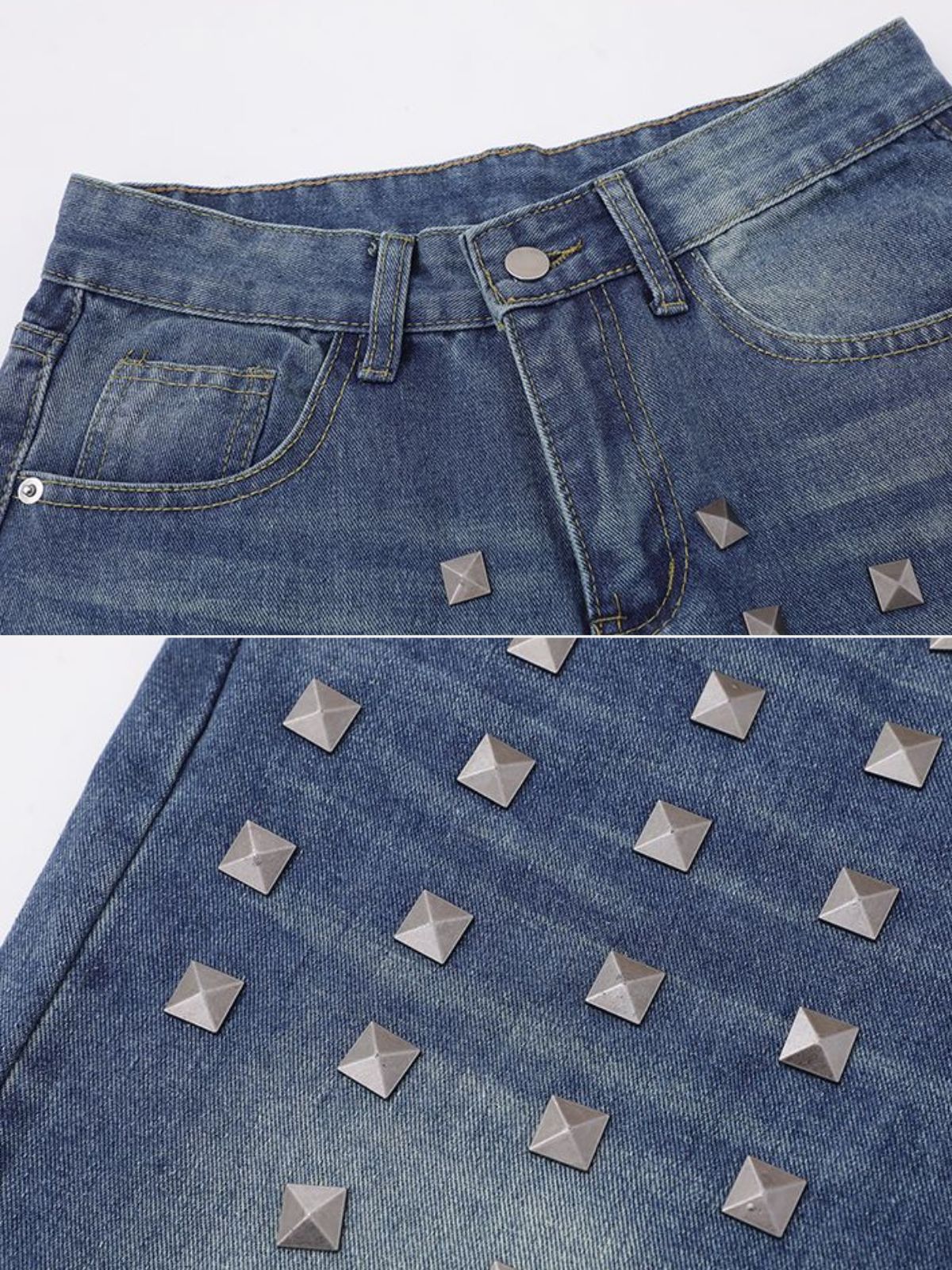 RIVETZ - Baggy Embroidered Jeans