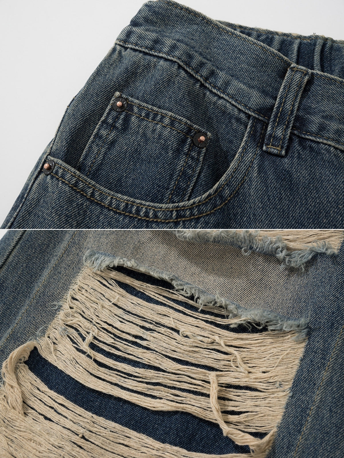 GUZTAVE - Loose Ripped Basic Jeans | TEENWEAR.EU