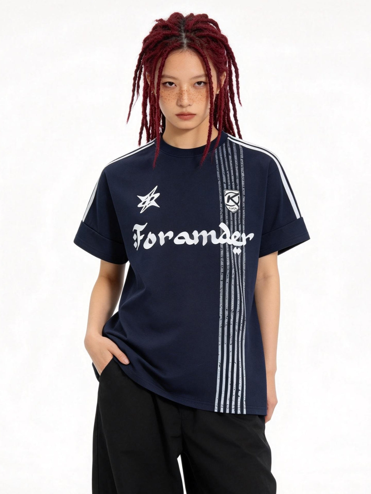 FORAMDER - Oversized Graphic T-shirt Blue | Teenwear.eu