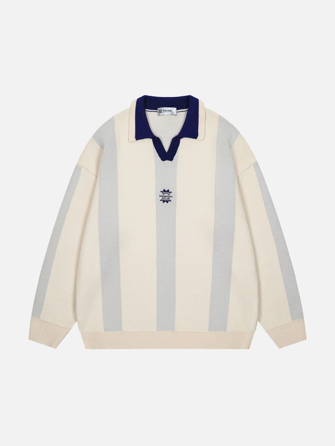 BANGUOU - Oversized Graphic Sweater Blue | Teenwear.eu