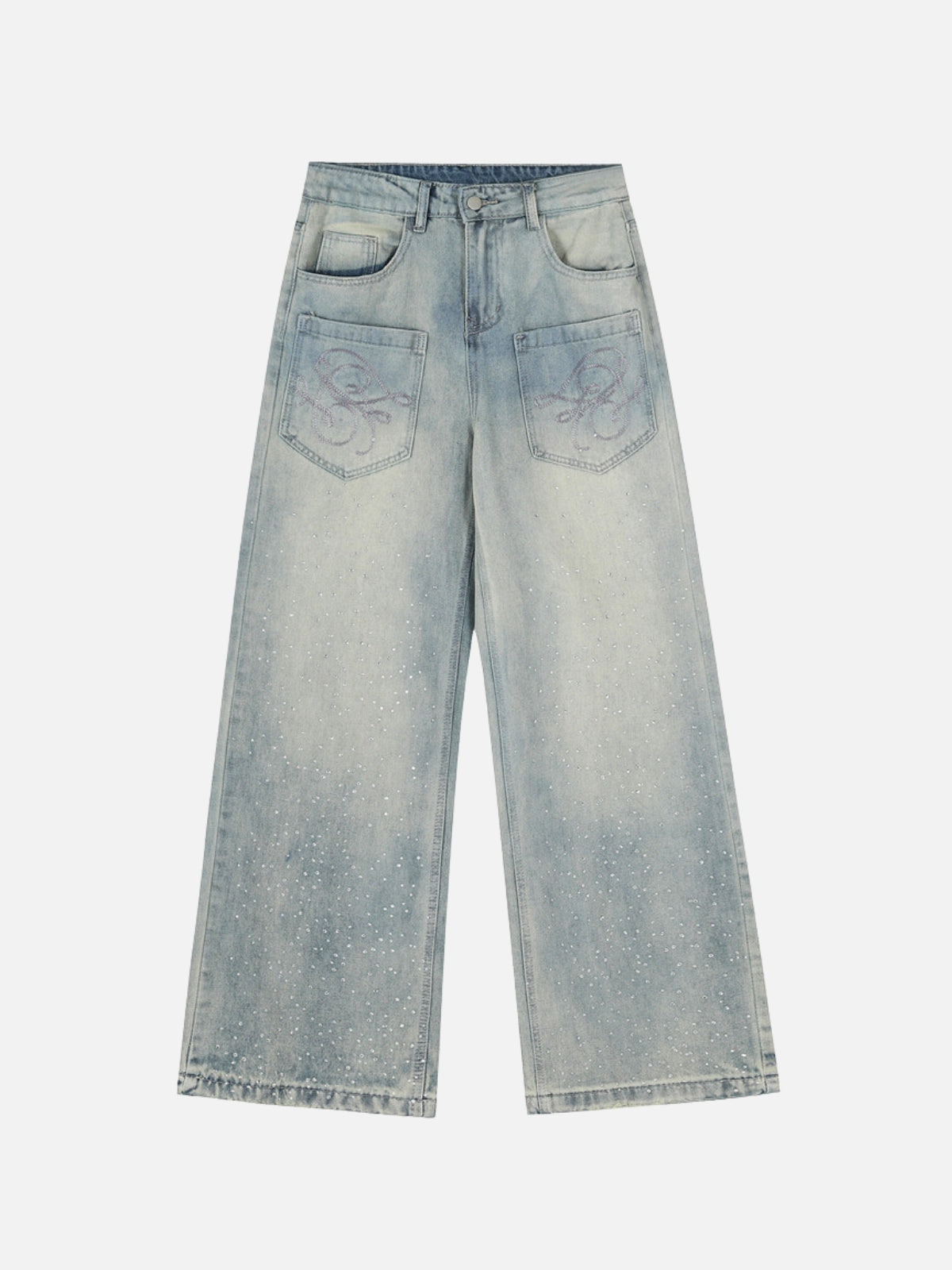 CRYSTALES - Baggy Basic Jeans Blue | TEENWEAR.EU
