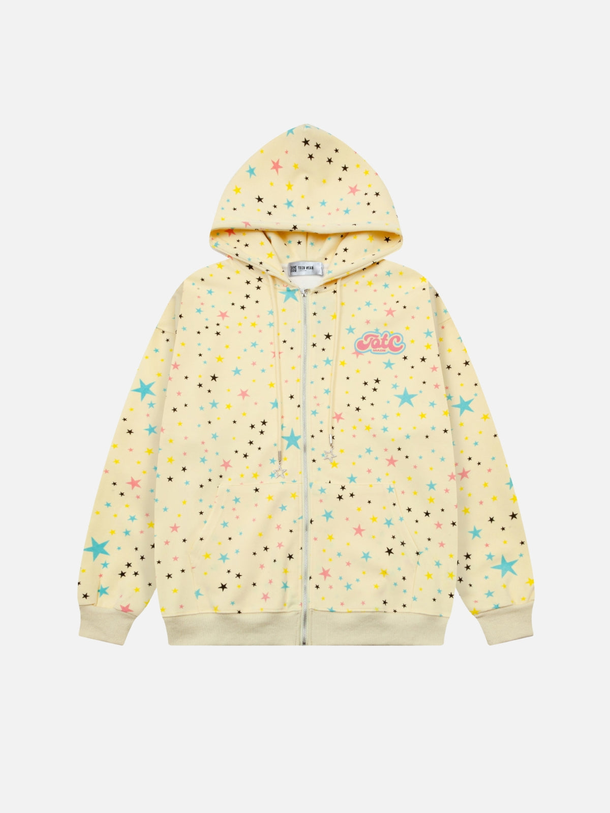 DREAMER STAR - Oversized Graphic Zip Up Hoodie Yellow | TEENWEAR.EU