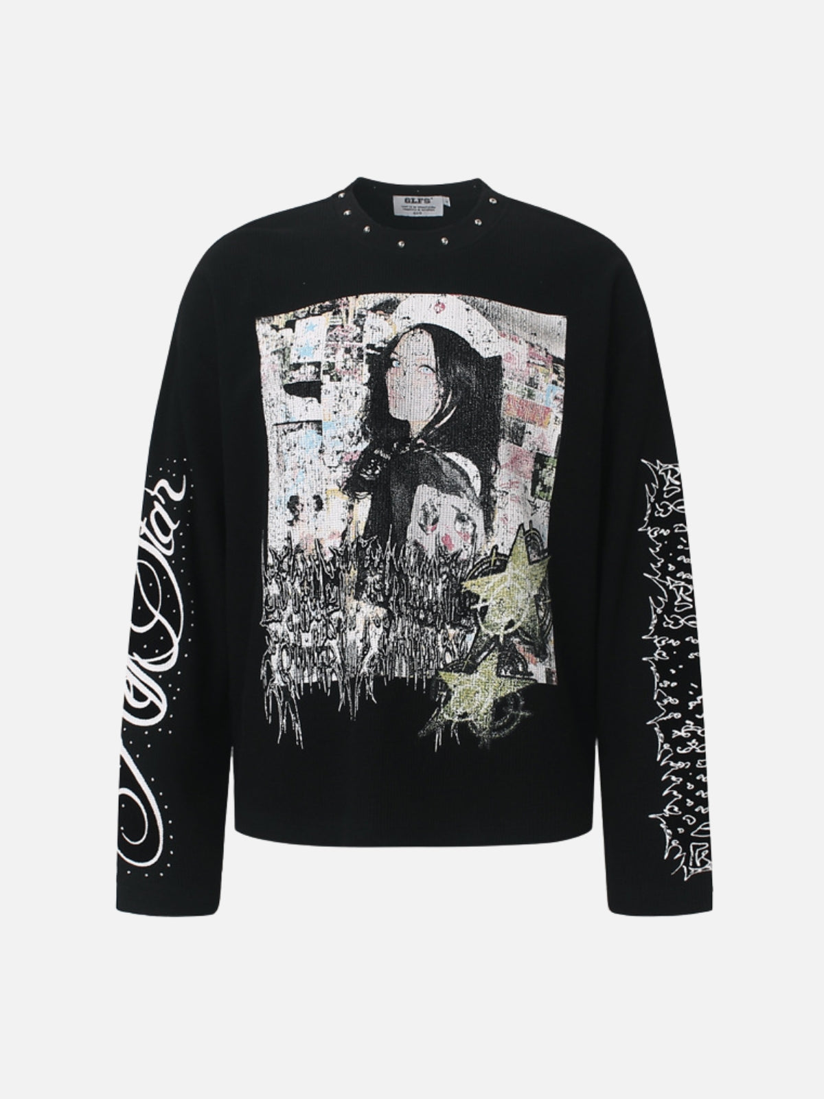 JESSIE - Printed Waffle Long Sleeve