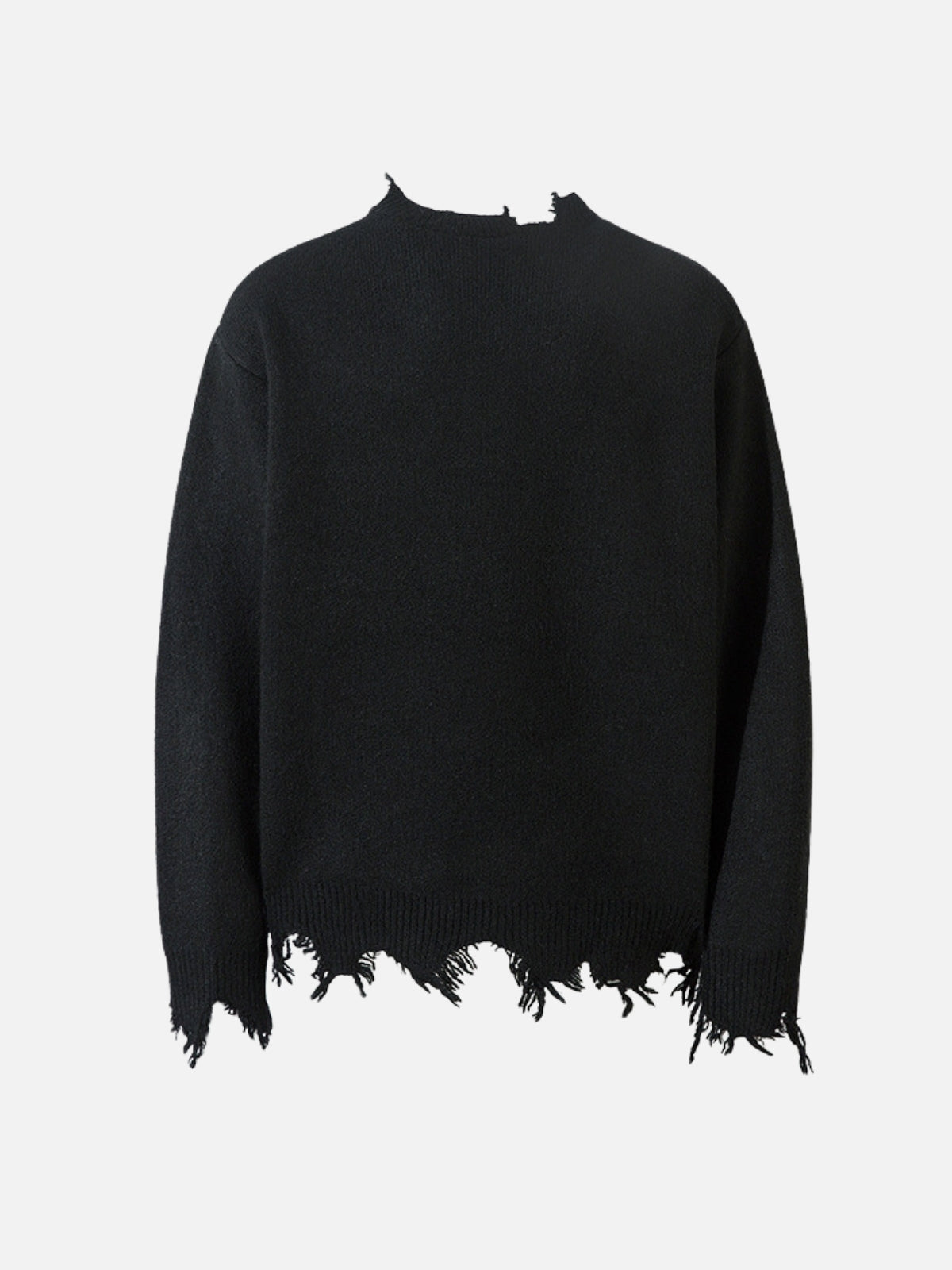 TOORNS - Oversized Basic Ripped Quarter Zip Sweater | TEENWEAR.EU