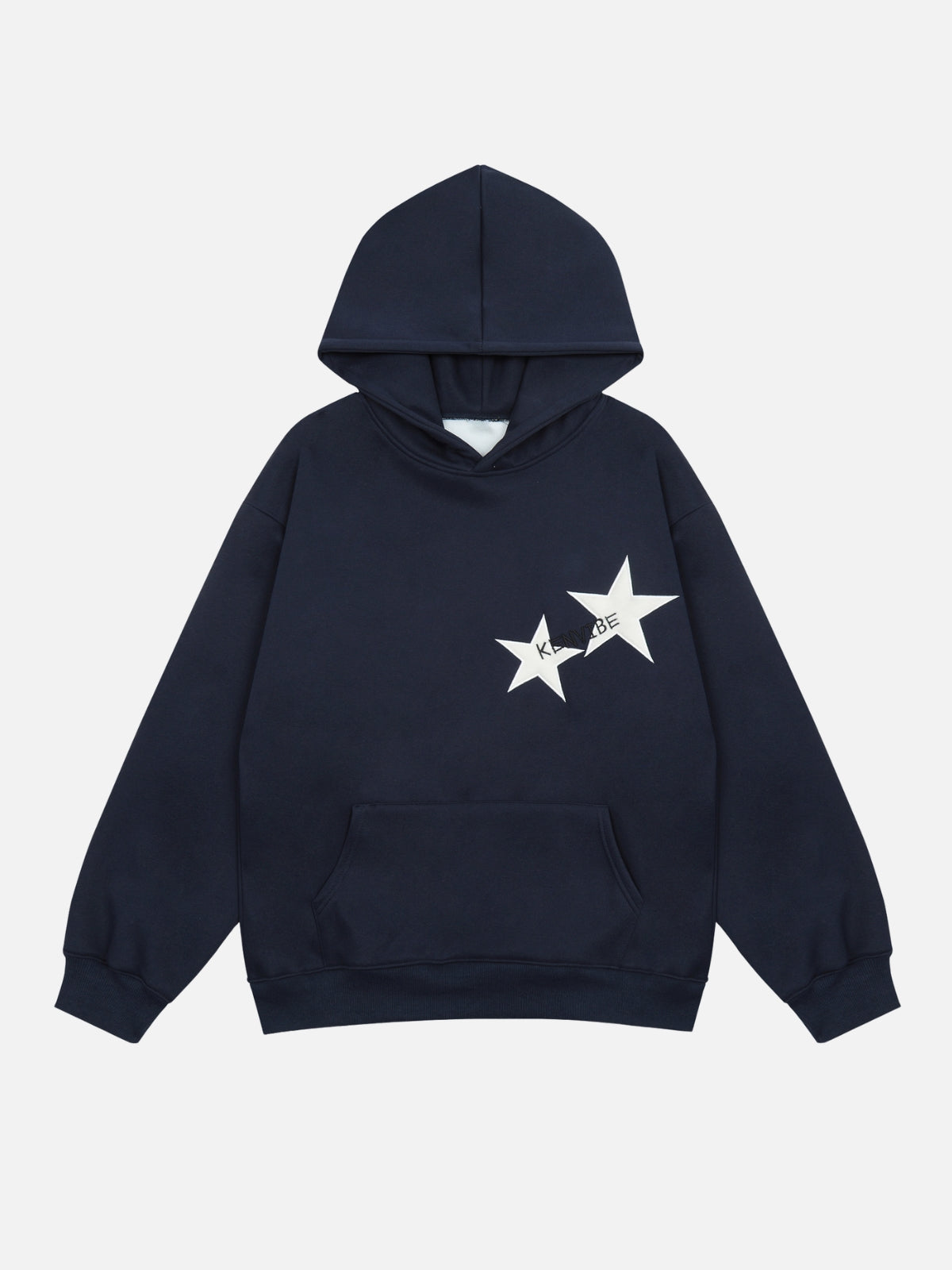 NOIRFLARE - Oversized Embroidered Hoodie Blue | TEENWEAR.EU