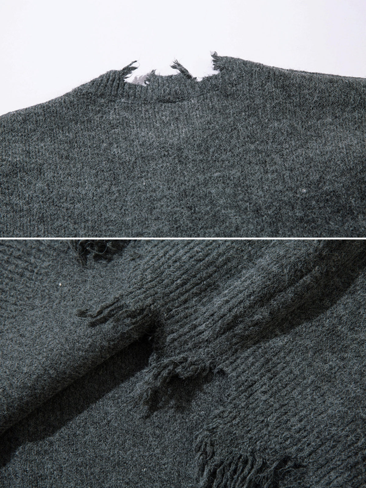 TOORNS - Oversized Basic Ripped Quarter Zip Sweater | TEENWEAR.EU