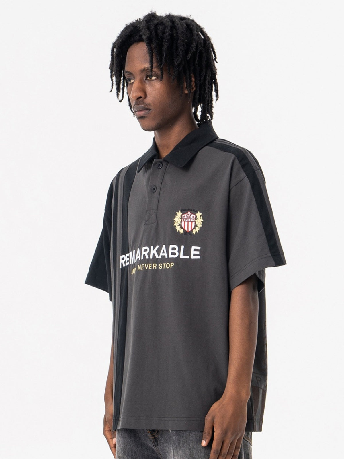 REMARKABLE - Oversized Print Polo Shirt | TEENWEAR.EU