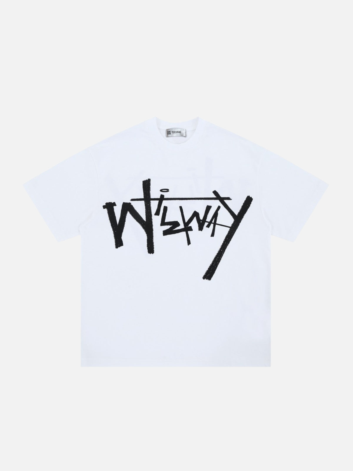 NEZWAY - Oversized Print T-Shirt White | Teenwear.eu