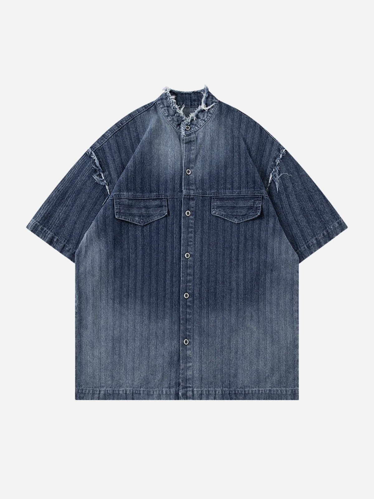 FESTART - Oversized Denim Basic Shirt Blue | TEENWEAR.EU