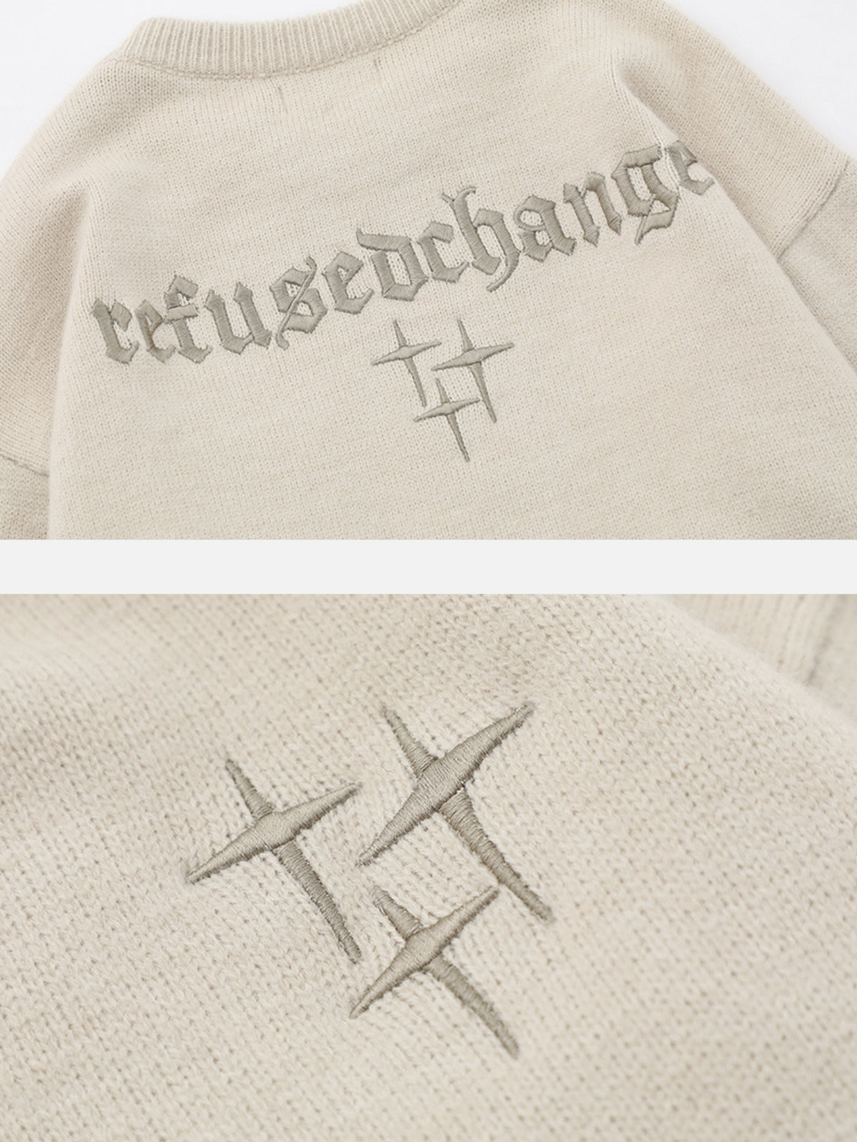 REFUSED - Oversized Embroidered Sweater | TEENWEAR.EU